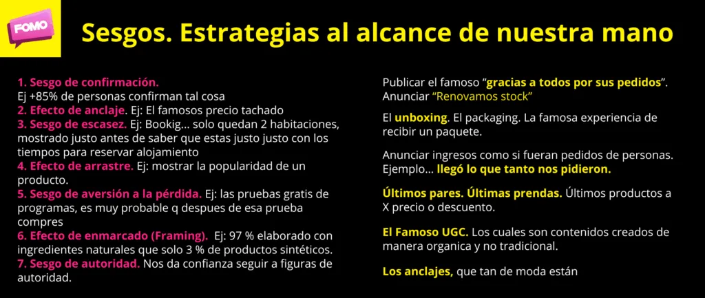 sesgos mentales marketing influencia